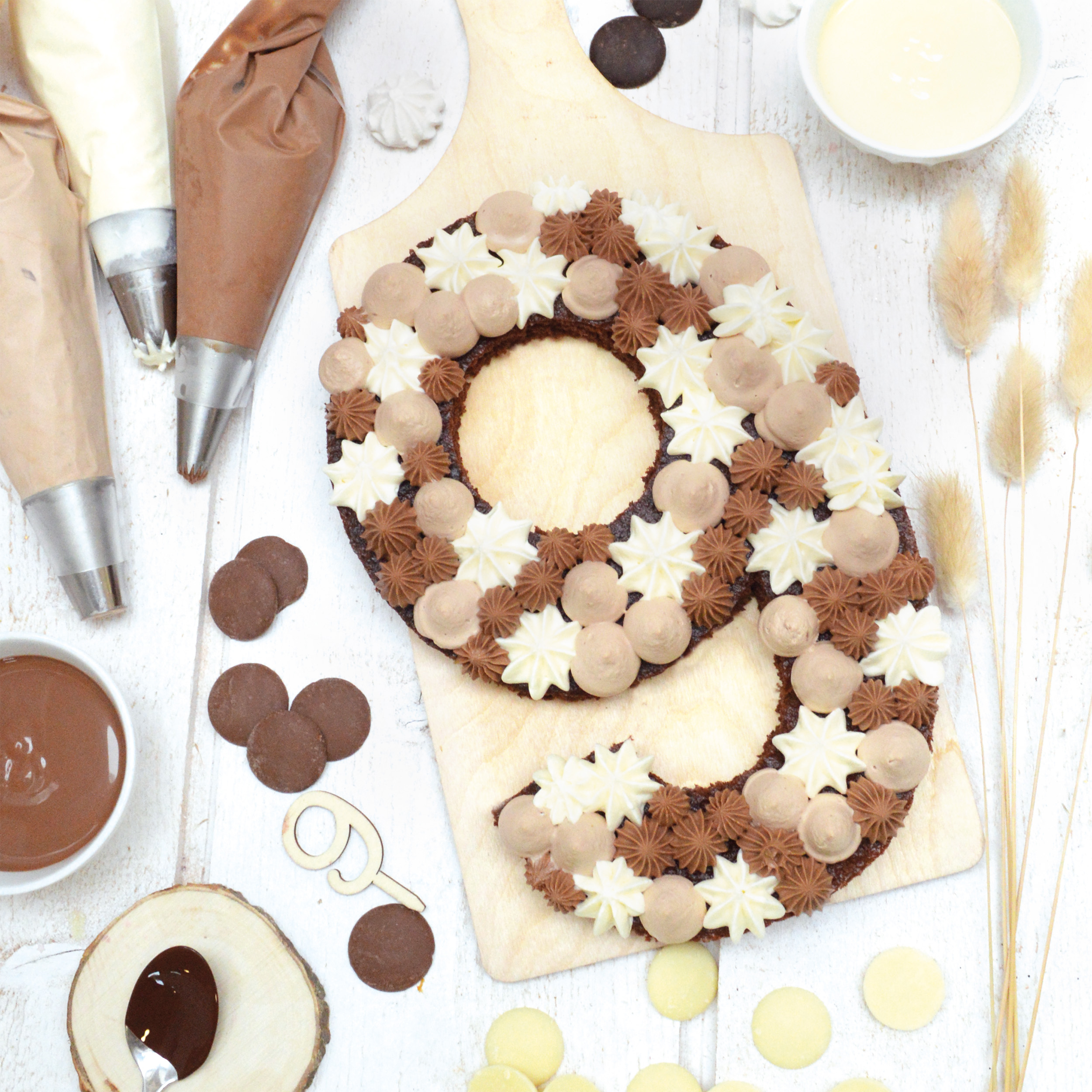 Number cake 3 chocolats facile Le Meilleur Pâtissier